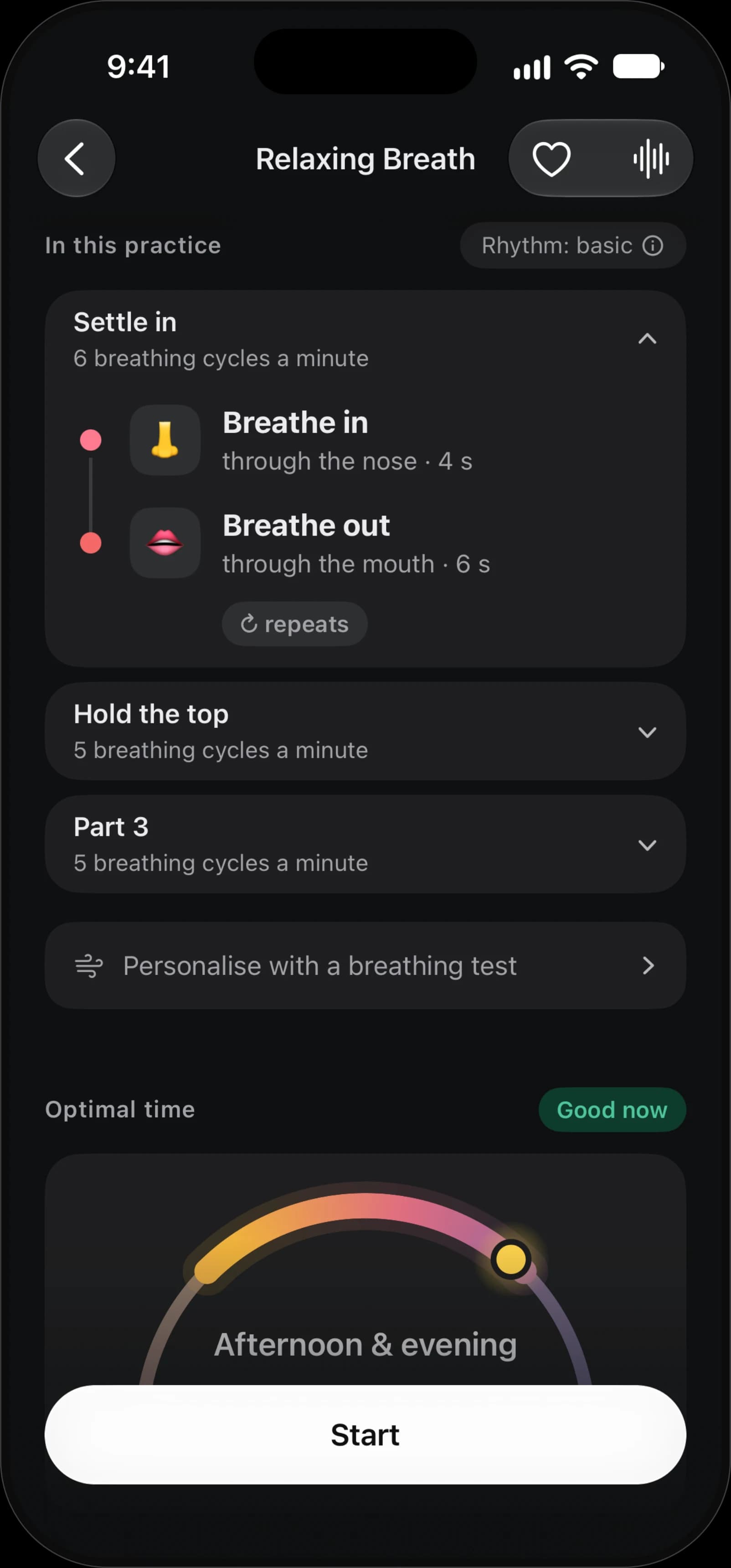 Mindship-App: eine Übung Schritt für Schritt erklärt, mit der besten Tageszeit dafür
