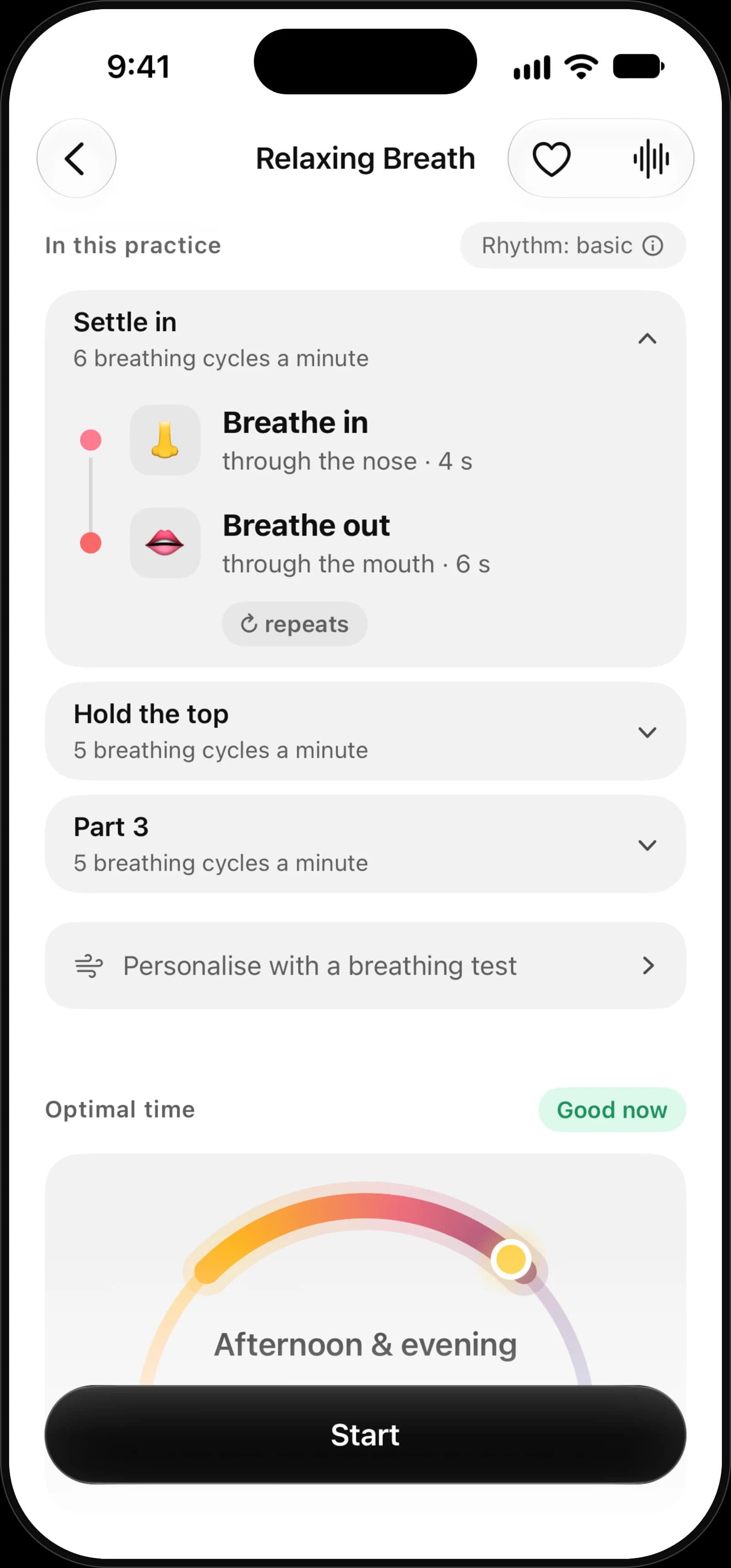 Mindship-App: eine Übung Schritt für Schritt erklärt, mit der besten Tageszeit dafür